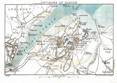 Qualty Maps and More Reproduction Map - Street Plan Example Bangor 1922
