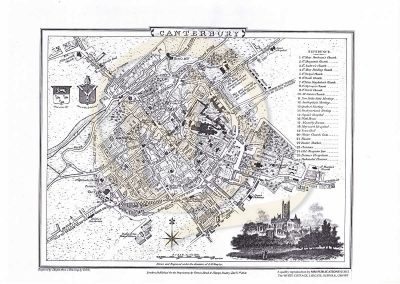 Qualty Maps and More Reproduction Map - Street Plan Example Canterbury1806