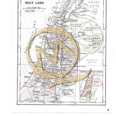 The HOLY LAND [Ancient] - BACON'S ATLAS CIRCA 1930'S