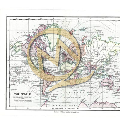 The WORLD [Mercator's Projection] - BACON'S ATLAS CIRCA 1930's